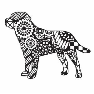 Zentangle Doodle Labrador Dog vector