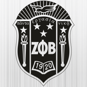 Zeta Phi Beta Black Crest Svg