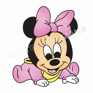 Baby Minnie Mouse Logo Vector