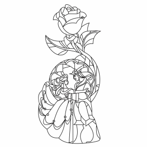 Beauty and the beast rose Svg