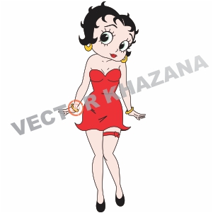 Cute Betty Boop Logo Vector