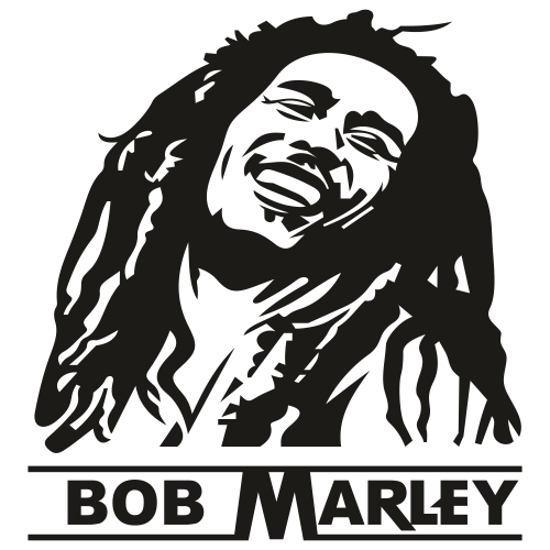 Bob Marley Smile Portrait Svg