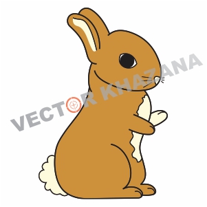 Cute Bunny Logo Vector