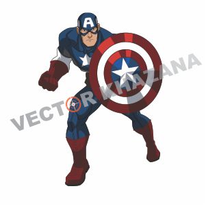 Superhero Captain America Vector