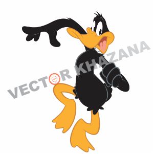 Daffy Duck Dancing Logo Vector
