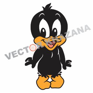 Cute Daffy Duck Logo Vector