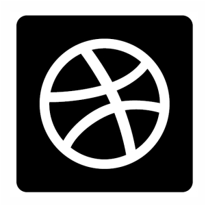 Dribbble icon logo vector