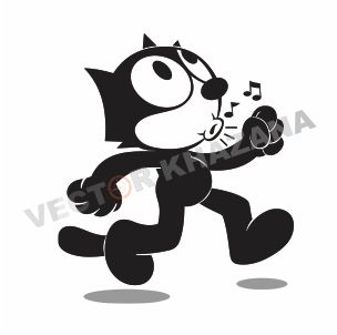 Felix The Cat Singing Logo Vector