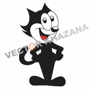 Felix Cartoon Cat Logo Vector