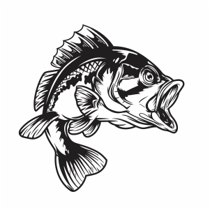 Free Free 108 Outline Bass Fish Svg SVG PNG EPS DXF File