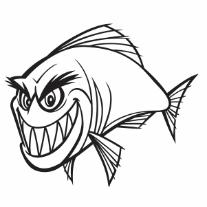 Piranha Fish Svg