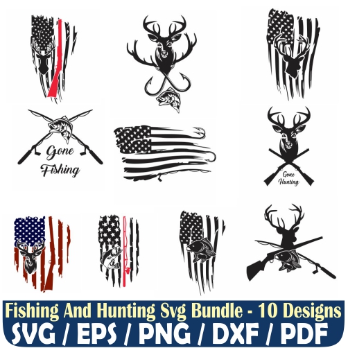 Fishing And Hunting Svg Bundle