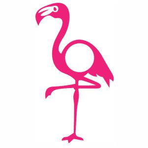Bird Flamingo Monogram svg