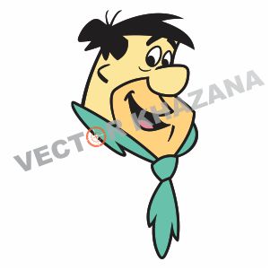 Fred Face Flintstone Logo Vector