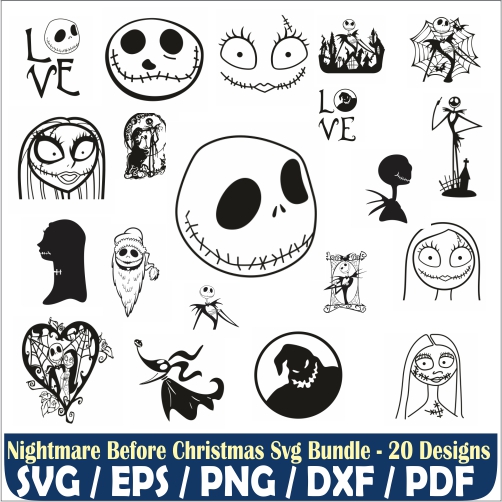 Nightmare Before Christmas Svg Bundle