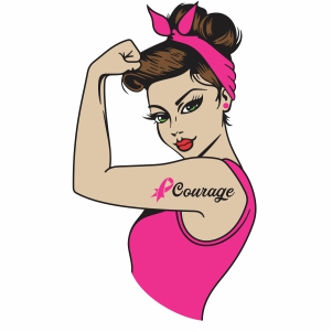 girl power courage svg cut file