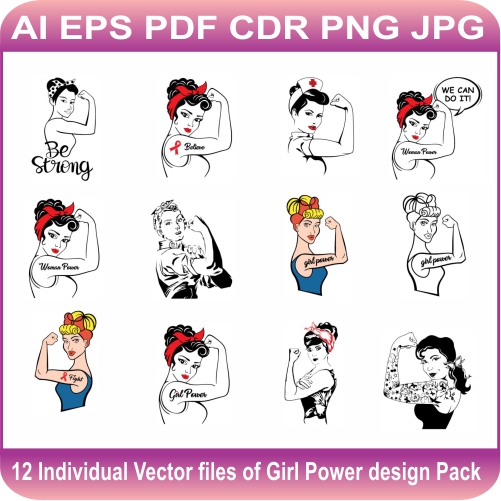 Girl Power Logo Vector files