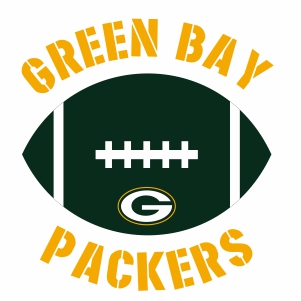 Green Bay Packers Ball Logo Vector