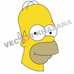 Homer Simpson Head Logo Vector