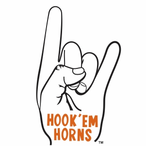 Hook Em Horns Hand Logo Vector