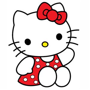 Hello Kitty Red Dress vector