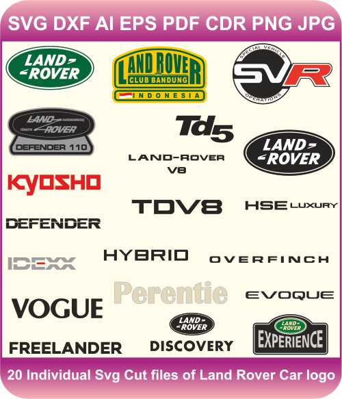 Land Rover Car Pack Logos Svg Cut Files