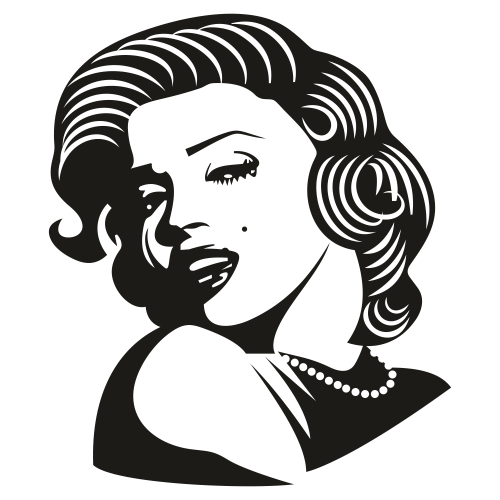 Marilyn Monroe Vector Face.