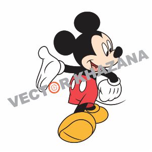 Funny Mickey Mouse Logo Vector