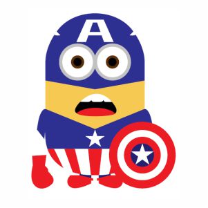 Minion captain america vector