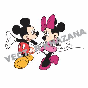 Mickey Mouse And Minnie Mouse Logo Vector