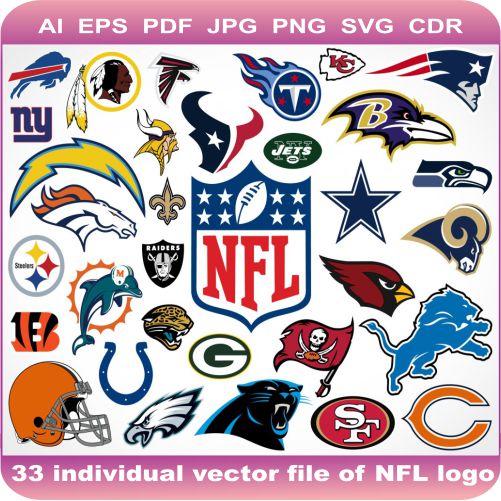 NFL Team  Pack Logo