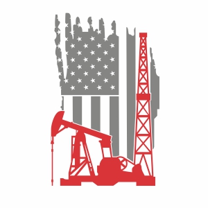 oilfield american flag vector file