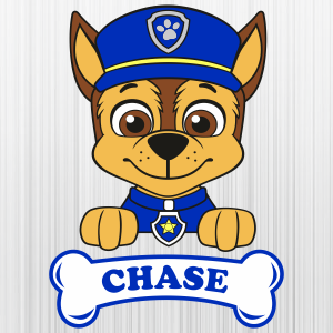 Paw Patrol Chase Head Svg