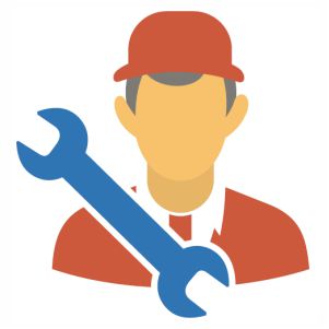 Plumber Man With Spanner Vector file