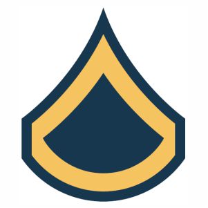 Private First Class Pfc Insignia vector