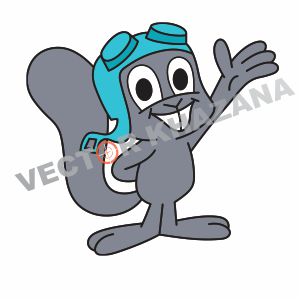 Rocky Squirrel Logo Vector
