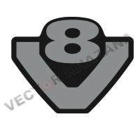 Scania V8 Car Logo Vector