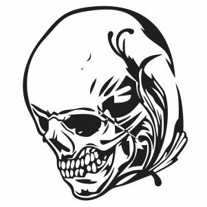 skull face svg cut