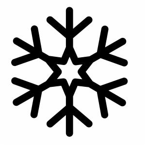 Black Snow Snowflake svg cut file