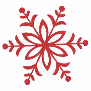 Red xmas snowflake svg 