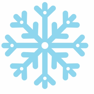 simple snowflake silhouette vector