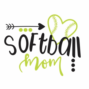 softball mom logo vector