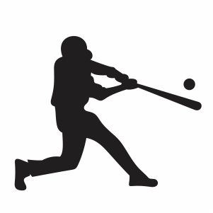 Softball Hitter Svg