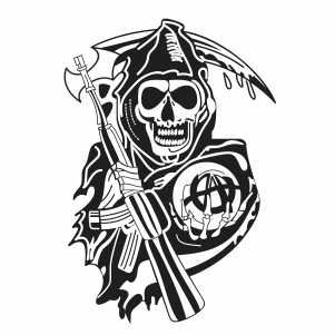 sons of anarchy skull logo vector file