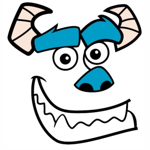 Sully Monsters Inc Face logo vector clip art
