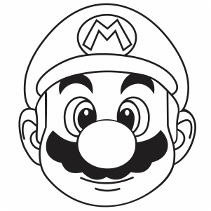 Mario Face # 1388 (A) Art Stencil
