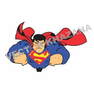 Superman Flying Vector