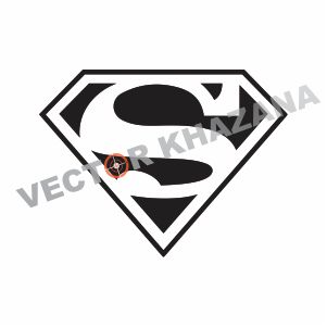 Superman Logo Black Vector