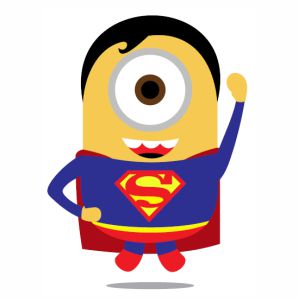 Superman minion vector