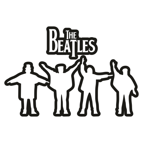 The Beatles Logo Silhouette